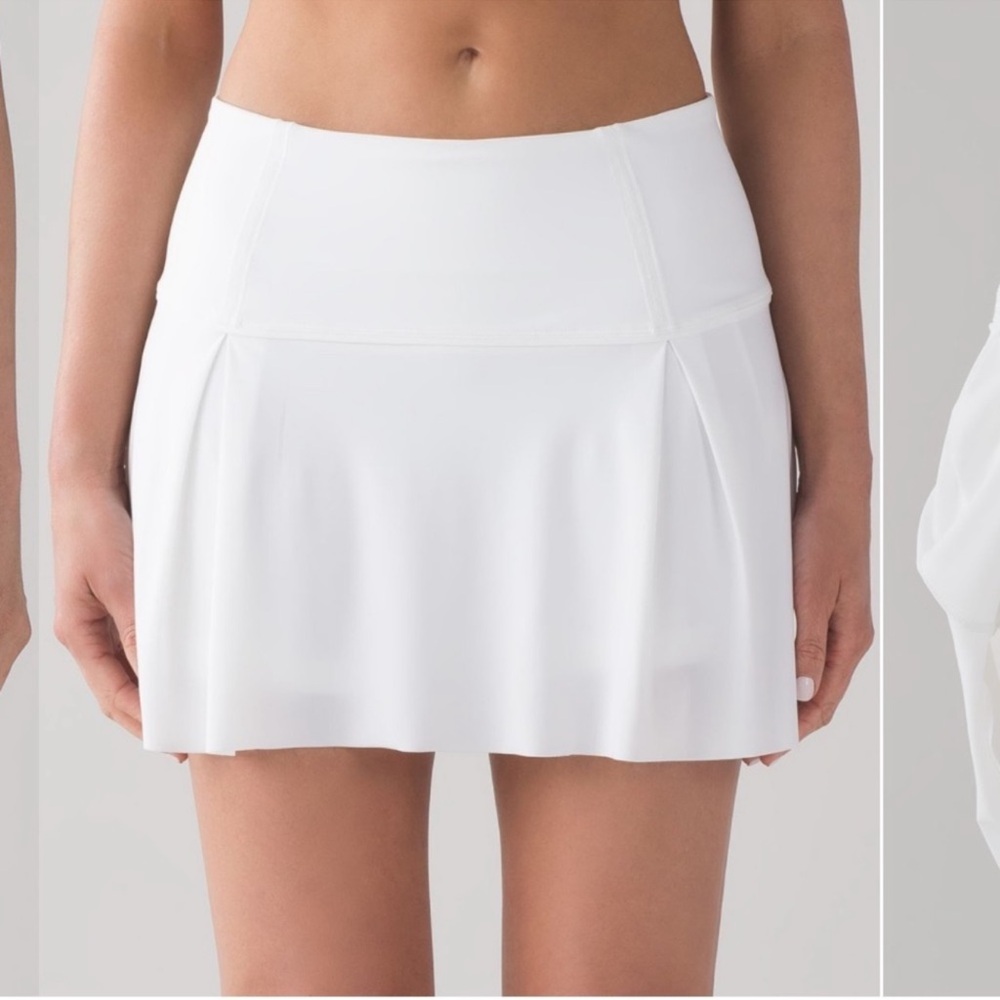 Lululemon Athletica White Lost in Pace skirt